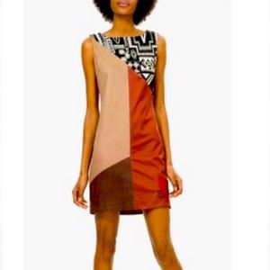 NWT Desigual patchwork midi dress